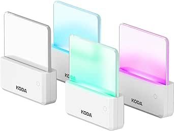 Koda Color Changing LED Night Light (4-Pack) - Plug Into Wall, Dimmable, Energy-Efficient LED Night Lights with Dusk-to-Dawn Sensor for Bathroom, Hallway, Bedroom, Kids Room
